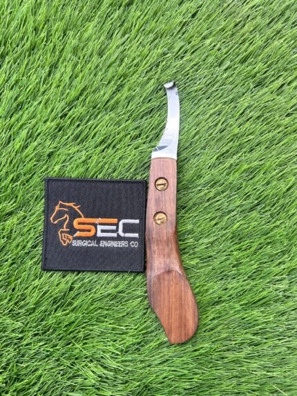 Right Hand Hoof Knife Wooden Handle